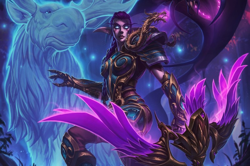 video games, PC gaming, Blizzard Entertainment, World of Warcraft, fantasy art, blue eyes, elves, fantasy girl, Night Elves