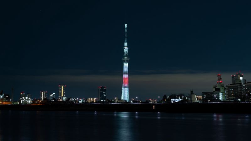 tower, night city, panorama, city lights, tokyo, japan, 4k