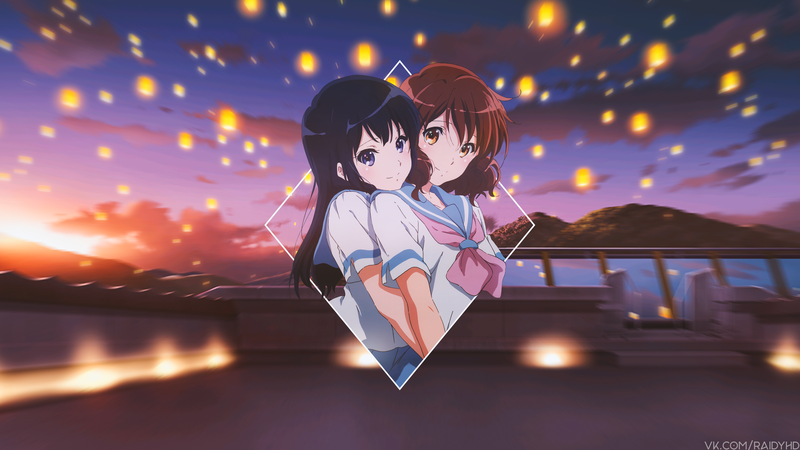 anime, anime girls, picture-in-picture, Hibike! Euphonium, Kousaka Reina, Oumae Kumiko