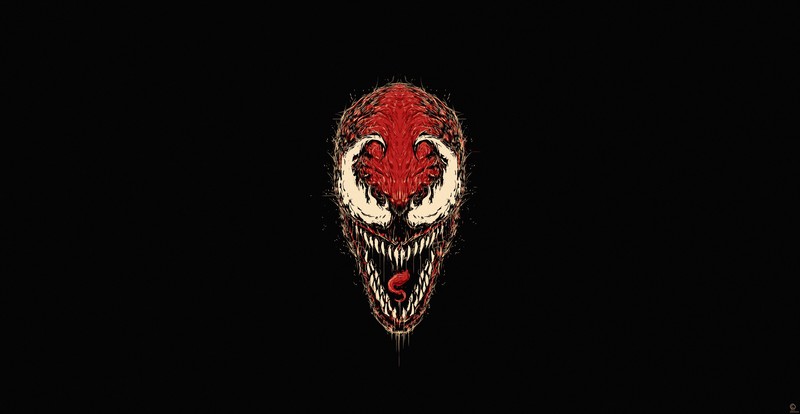 artwork, simple background, Venom, creature, Carnage