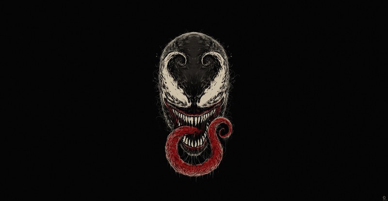 simple background, Venom, artwork, creature