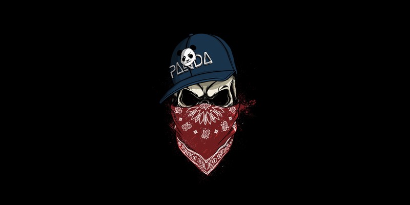 simple background, black background, skull, artwork