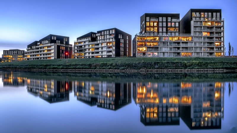 water, building, reflection, Netherlands