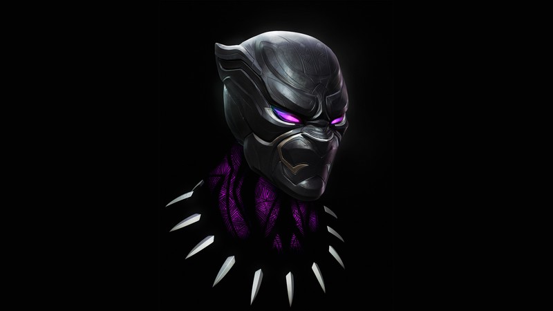 digital, digital art, artwork, Marvel Cinematic Universe, Marvel Comics, comics, fictional, fictional character, superhero, illustration, minimalism, simple, simple background, black background, black, dark background, dark, character design, Tchalla, Black Panther, comic art