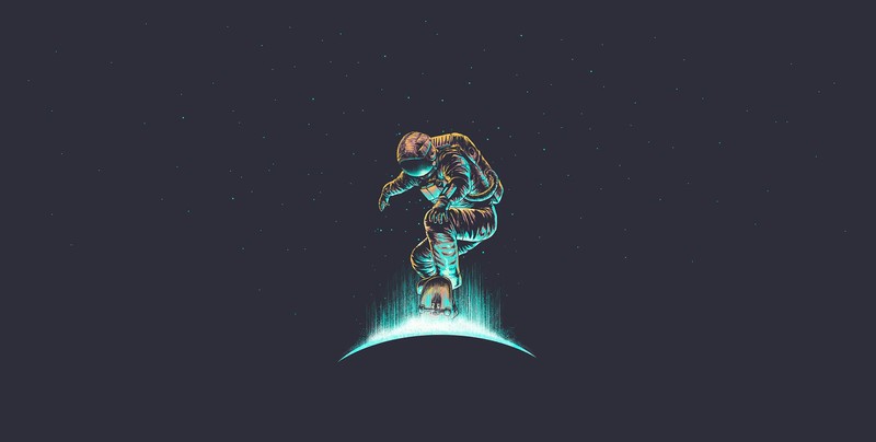 space, astronaut, artwork