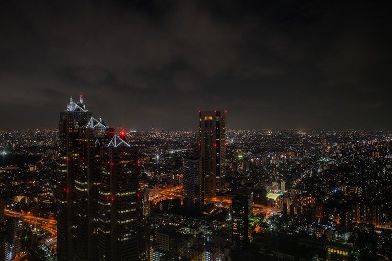 Tokyo, city lights, Japan, cityscape, HDR