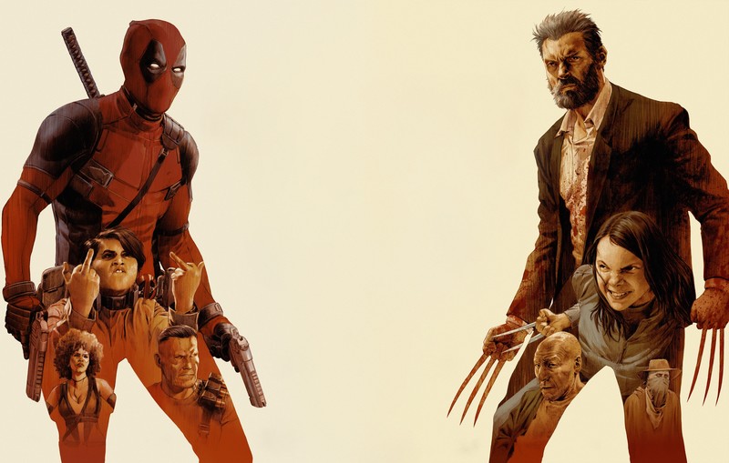 movies, artwork, Deadpool, Wolverine