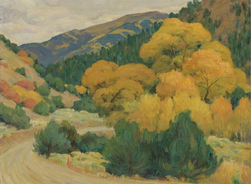 nature, landscape, artwork, painting, classic art, Joseph Henry Sharp