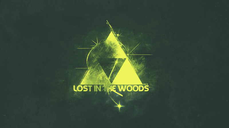 minimalism, Zelda, The Legend of Zelda, Lost Woods, Triforce, typography, Link