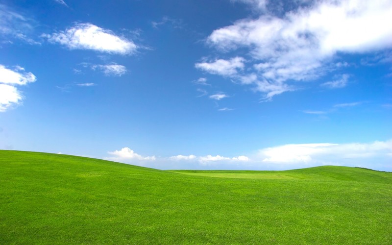 grass, clouds, hills, sky