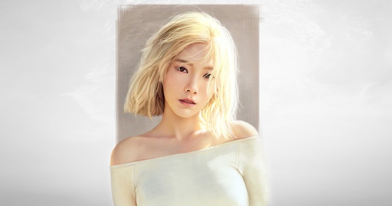women, blonde, Asian, artwork, Girls Generation, Kim Taeyeon, SNSD