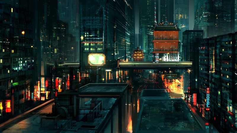 city, artwork, digital art, China, building