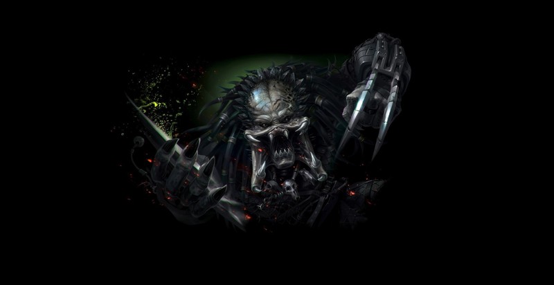 predator (creature), science fiction, horror, simple background, artwork