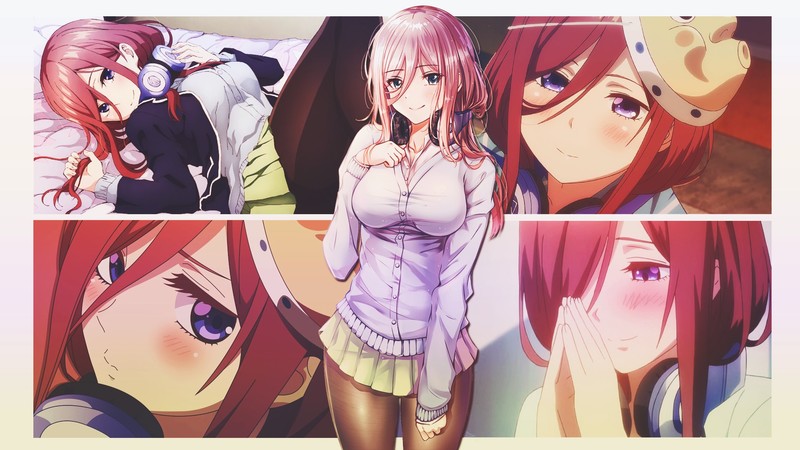 anime, anime girls, 5-toubun no Hanayome, Nakano Miku