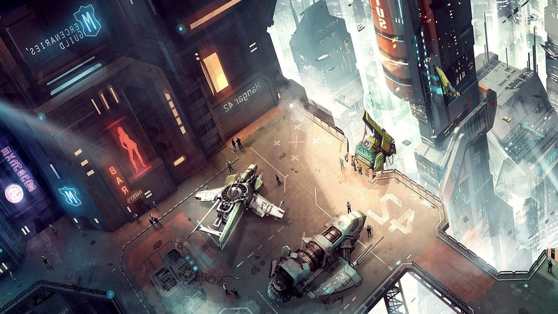 Star Citizen, artwork, digital art, futuristic, science fiction, spaceship, futuristic city