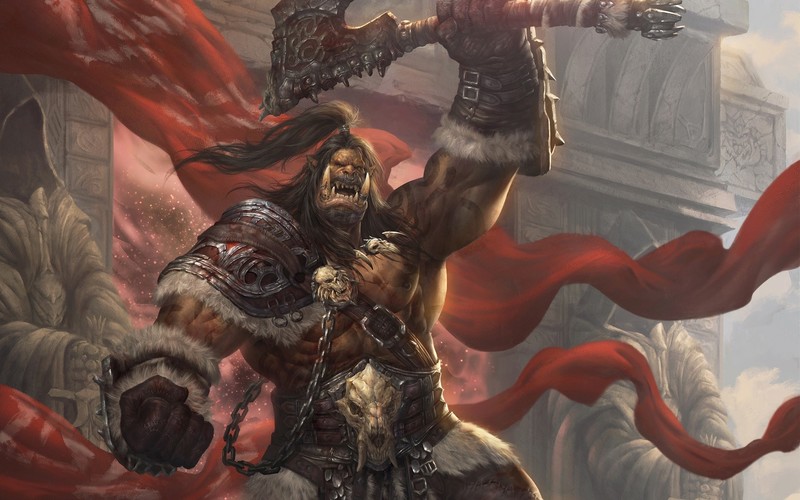 fantasy art, creature, warrior, artwork, Orc, Warcraft