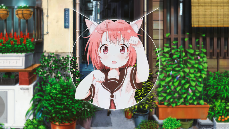 anime, anime girls, picture-in-picture, Akaza Akari, Yuru Yuri