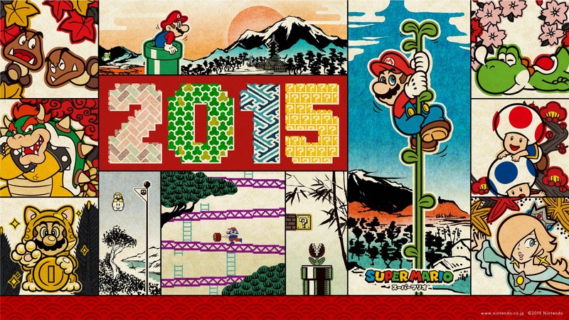 Super Mario, New Year, Happy New Year, colorful