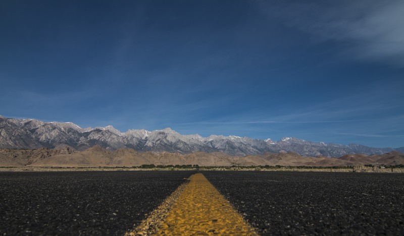USA, road, Death Valley, landscape, mountains