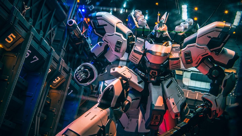 Mobile Suit Gundam, mech, science fiction, futuristic, diorama, robot, anime, Master Grade, Gunpla, photography, Sazabi, Gundam, Principality of Zeon