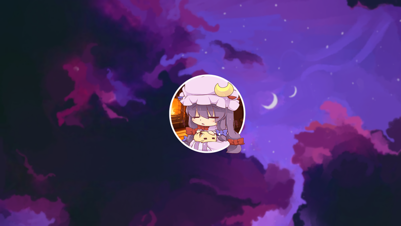 Patchouli Knowledge, Touhou, render in shapes