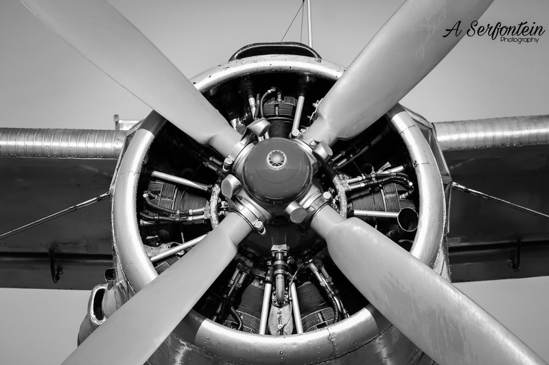 photography, aircraft, monochrome, engine, propeller