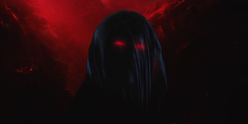 dark, artwork, digital art, red, red eyes
