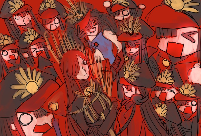 FGO, Archer Inferno (Fate/Grand Order), digital art, digital, anime girls, anime, Oda Nobunaga, Oda Nobunaga (Fate/Grand Order), chibi