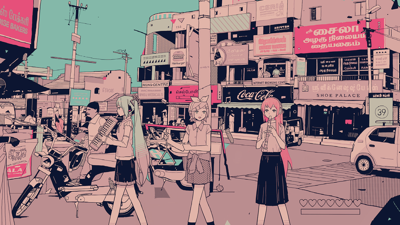 anime, pink, Vocaloid, Hatsune Miku, anime girls, Megurine Luka, vintage, Kagamine Rin