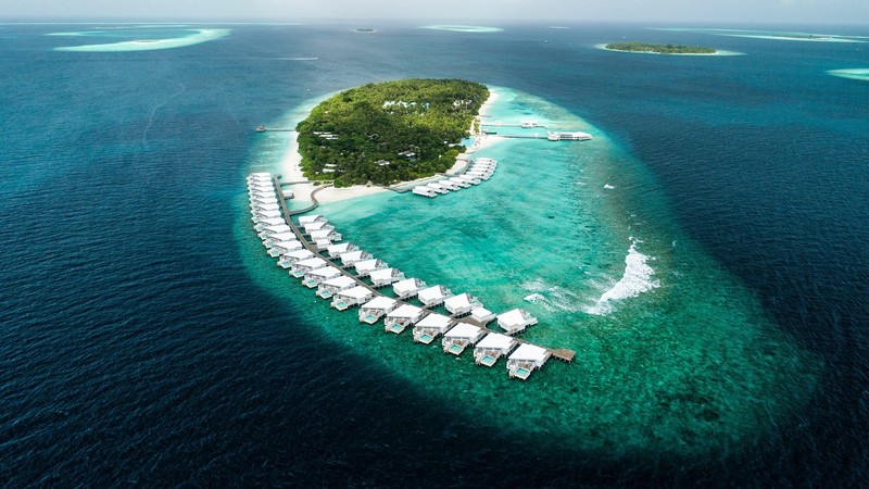sea, island, landscape, nature, holiday, Maldives