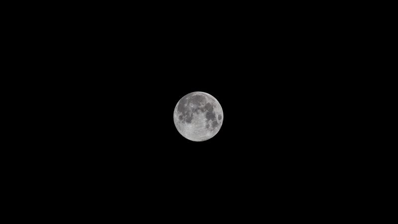 full moon, moon, sky, night, bw, 4k