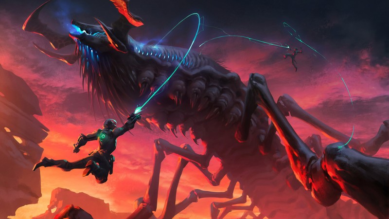 digital, digital art, artwork, fantasy art, futuristic, futuristic armor, whips, fictional, fictional characters, creature, fictional creatures, environment, concept art, illustration, drawing, painting, digital painting, science fiction, battle