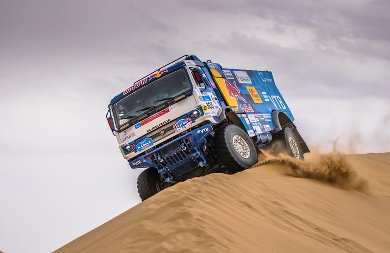 Rally, truck, sand, racing, vehicle, dunes, Kamaz