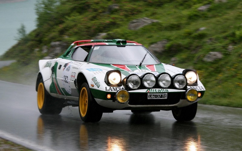Lancia Stratos, car, racing, race cars, pop-up headlights, Castrol livery, colored wheels