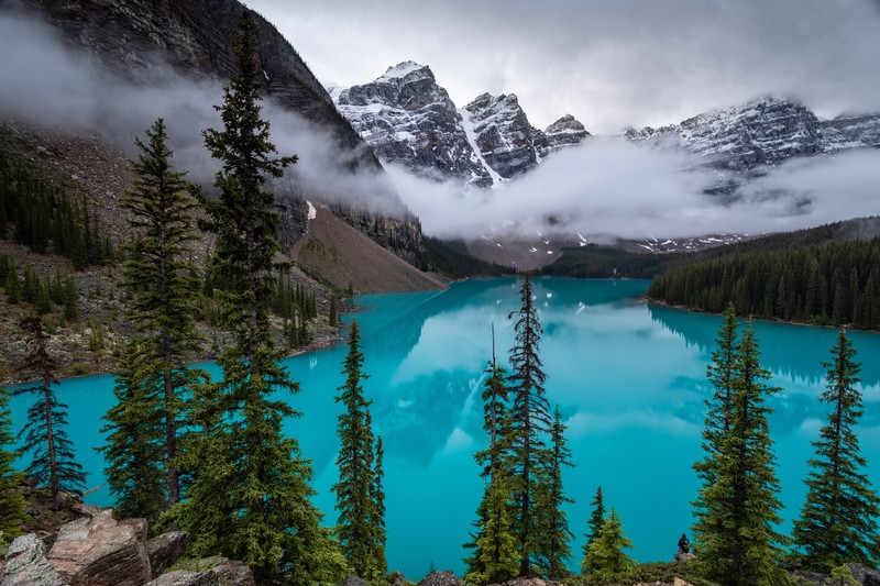 landscape, lake, mountains, water, forest
