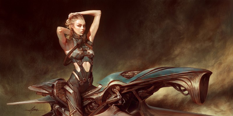 artwork, futuristic, women, science fiction