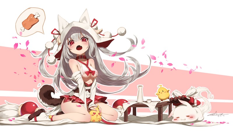 anime girls, anime, Azur Lane, Yuudachi (Azur Lane)