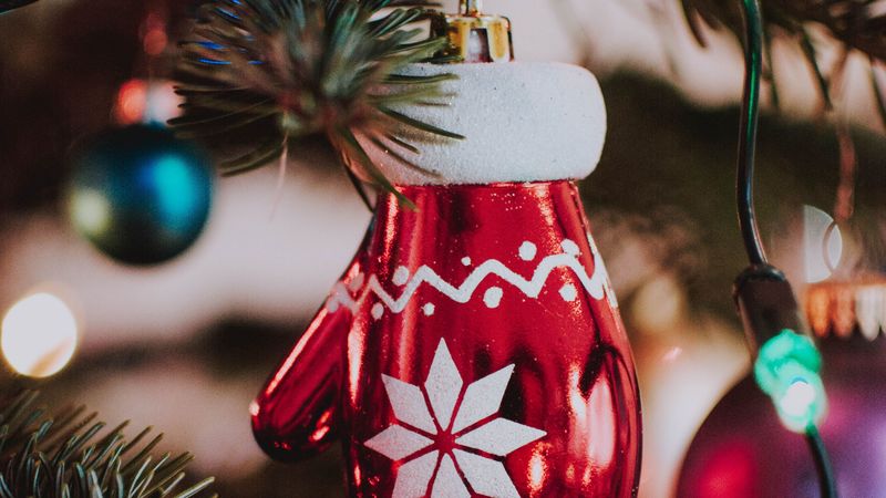 christmas toy, mitten, christmas, new year, decoration, 4k
