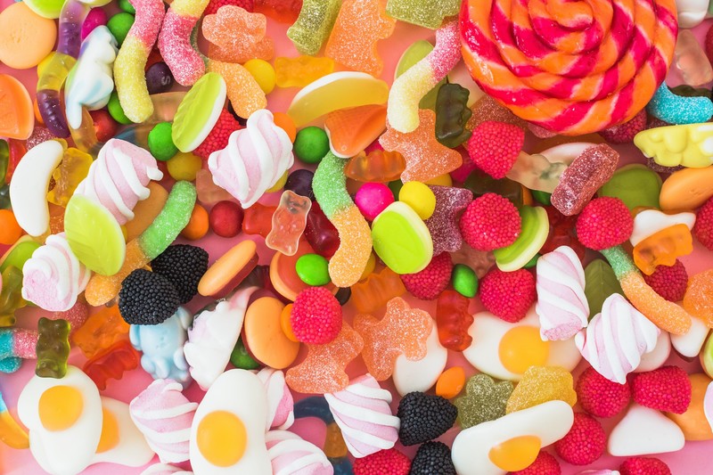 sweets, food, colorful, gummy bears, candy, lollipop