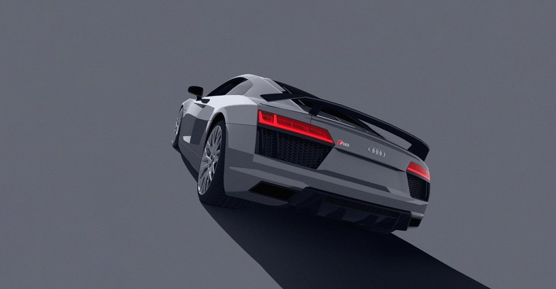 Audi R8, Audi, car, vehicle, artwork, gray, gray background, gray cars, Audi R8 Type 4S
