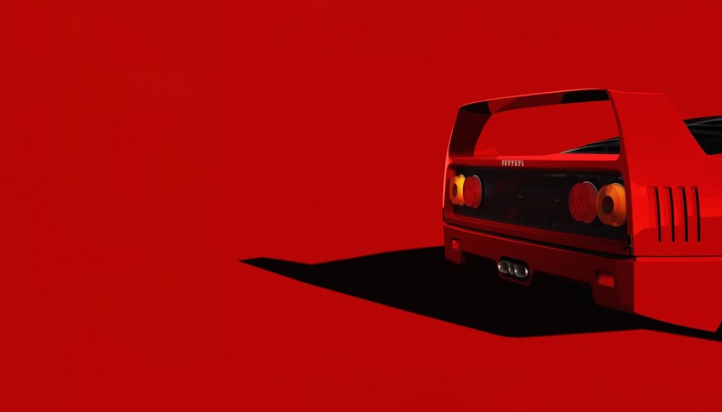 red, red background, car, vehicle, Ferrari, artwork, red cars