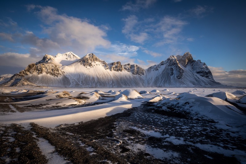 Iceland, mountains, nature, landscape, winter, snow