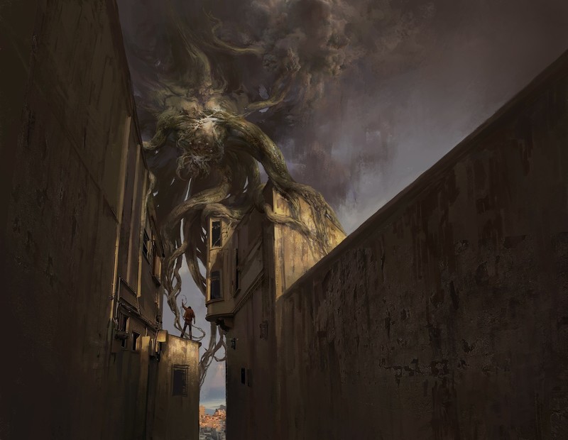 artwork, creature, fantasy art, Cthulhu, tentacles