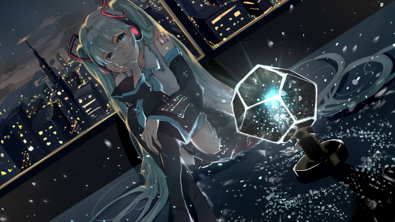 anime girls, anime, comic art, Vocaloid, Hatsune Miku