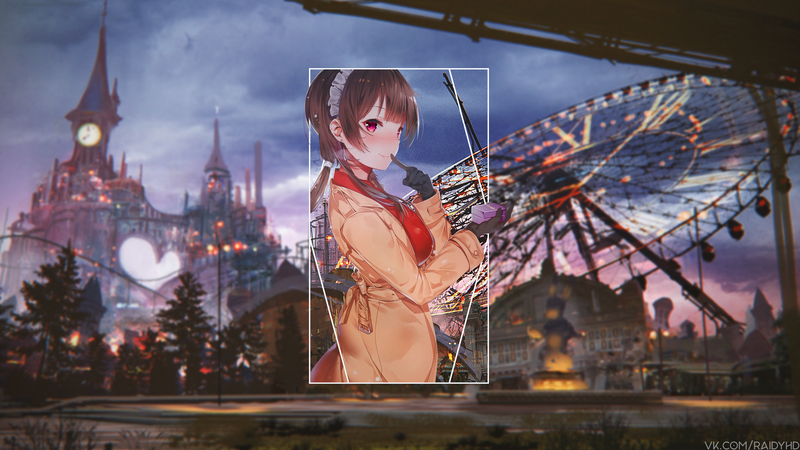 anime, anime girls, picture-in-picture