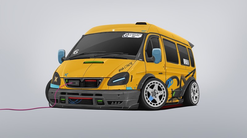 car, vehicle, simple background, yellow cars, artwork, electric car, tuning