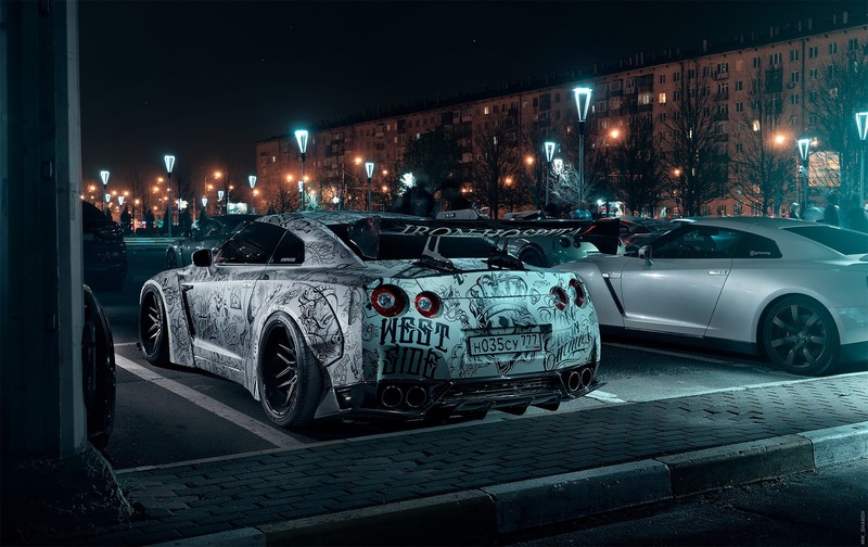 car, artwork, vehicle, Nissan, Nissan GT-R