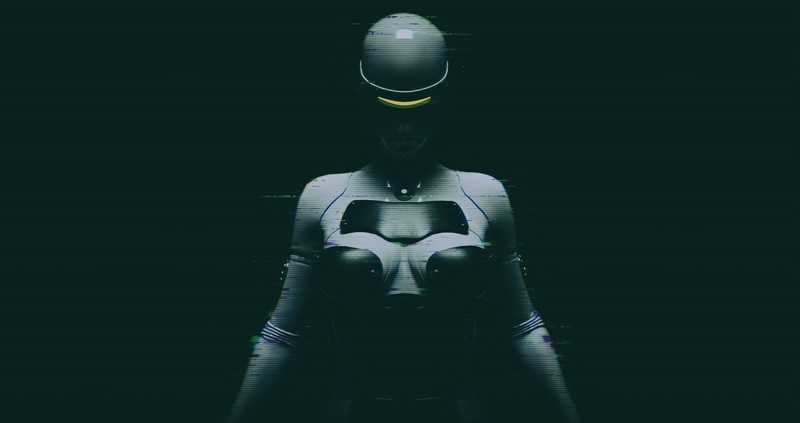 robot, futuristic, artwork, science fiction, glitch art