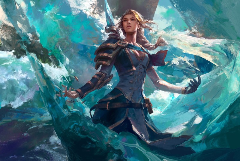 World of Warcraft, Jaina Proudmoore, magic, Mazert Young, turquoise, cyan