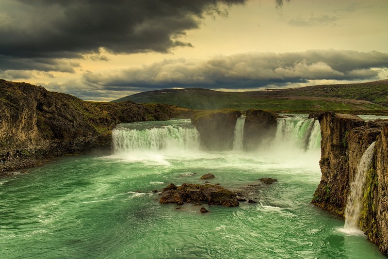 nature, water, waterfall, landscape, river